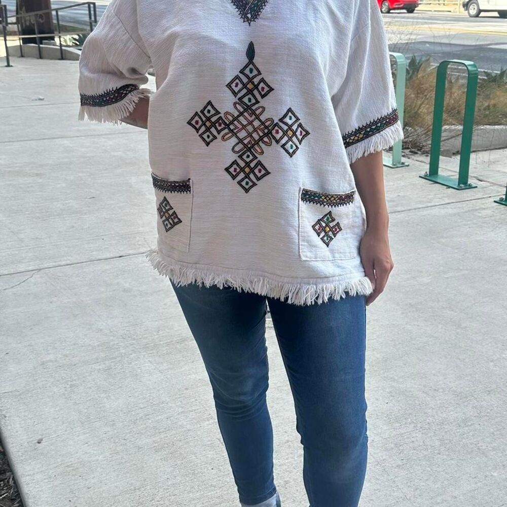 vintage cream black geometric 9479